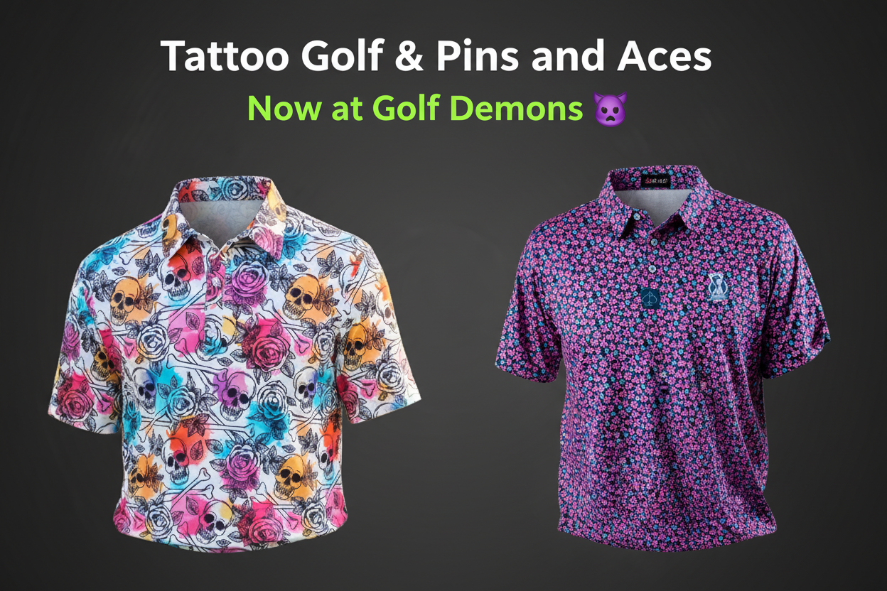 Tattoo Golf & Pins and Aces — Now Available at Golf Demons (2026)
