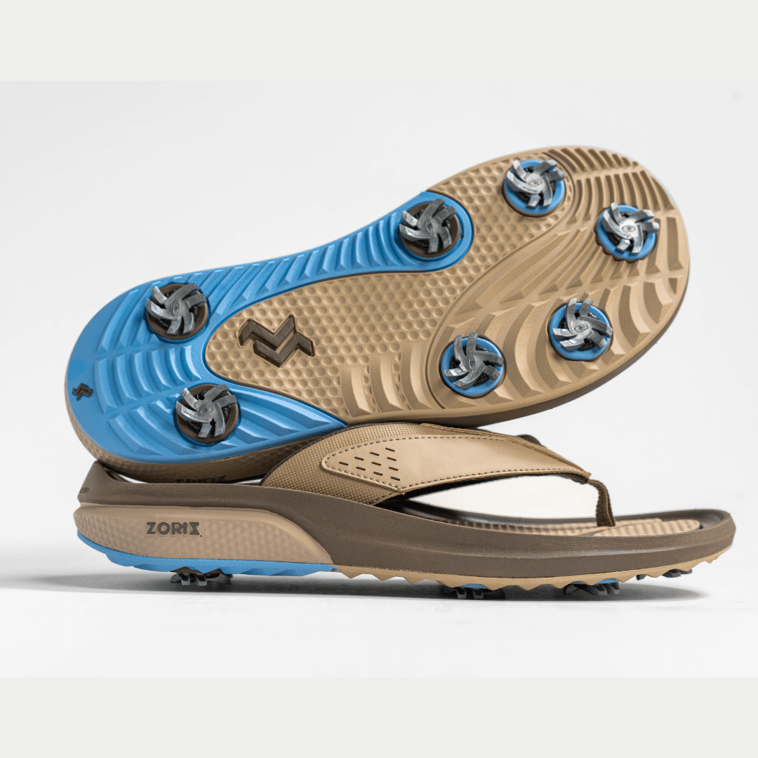 ZORIZ Zoomy golf sandal with removable Softspikes cleats