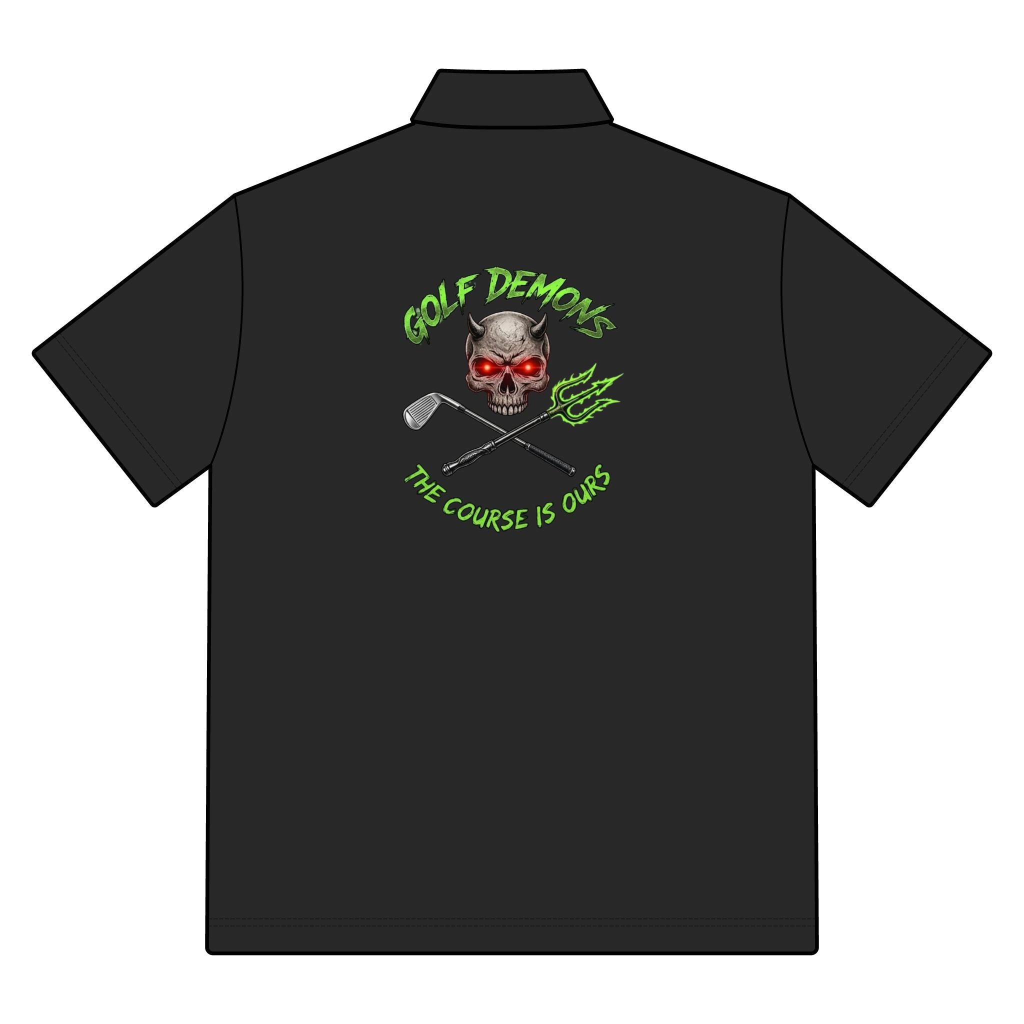 Golf Demons Performance Polo — 'The Course Is Ours' Tall Silk-Touch Golf Shirt