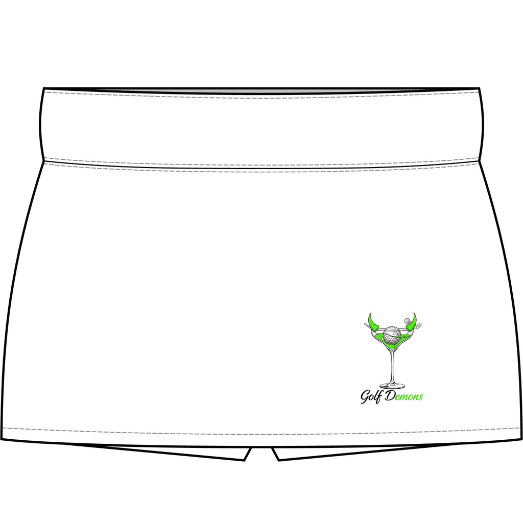 Golf Demons Women’s Skort – Athletic Golf Skirt with Built-In Shorts