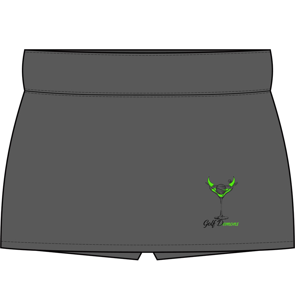 Golf Demons Women’s Skort – Athletic Golf Skirt with Built-In Shorts