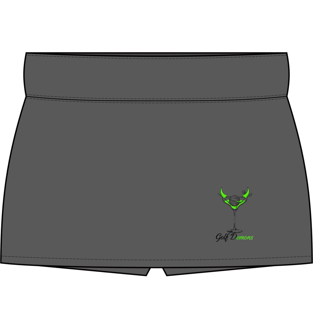 Golf Demons Women’s Skort – Athletic Golf Skirt with Built-In Shorts