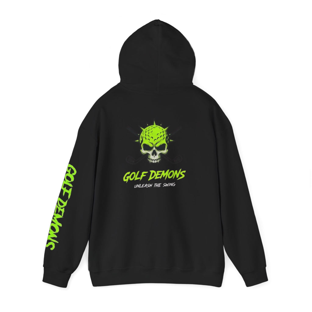 Golf Demons Neon Green Skull Golf Pullover Hoodie