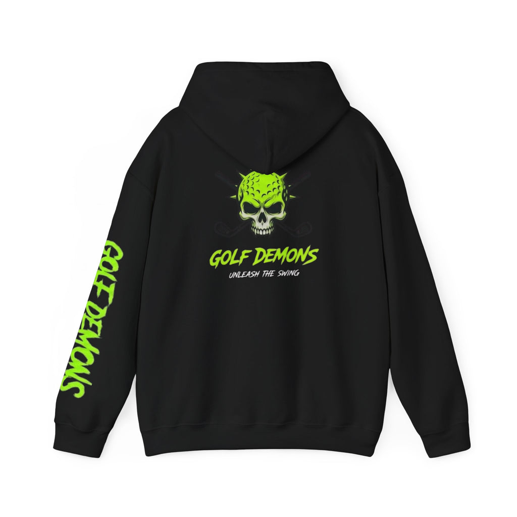 Golf Demons Neon Green Skull Golf Pullover Hoodie