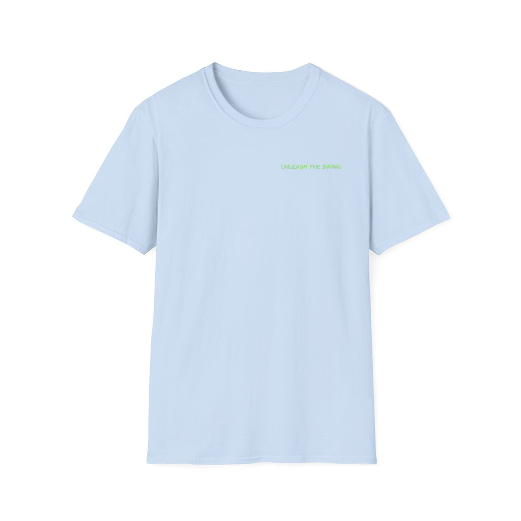 Unleash The Swing — Men's Golf Demons Graphic Tee | Neon Green Demon Design