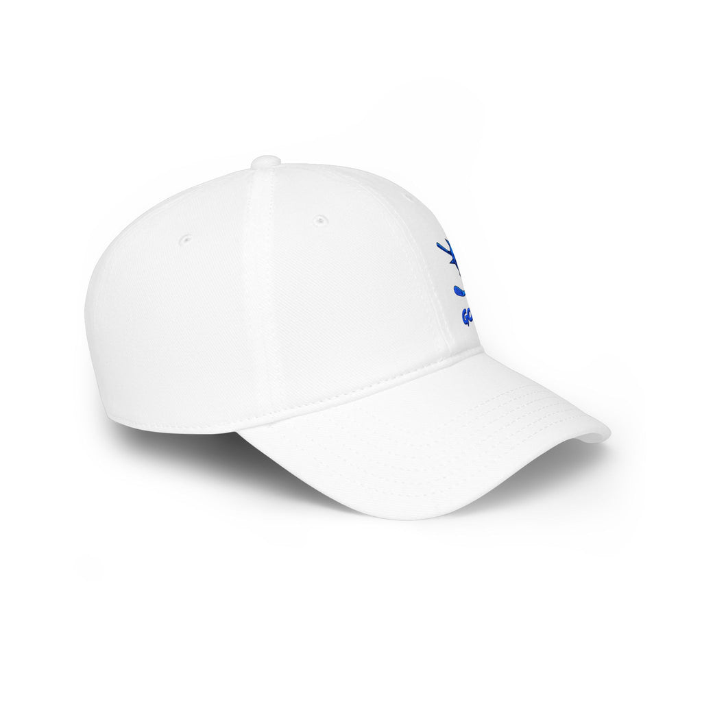 Skull & Crossed Golf Clubs Low Profile Baseball Cap — "Golf Bandit" Embroidered Hat