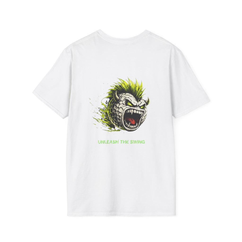 Unleash The Swing — Men's Golf Demons Graphic Tee | Neon Green Demon Design