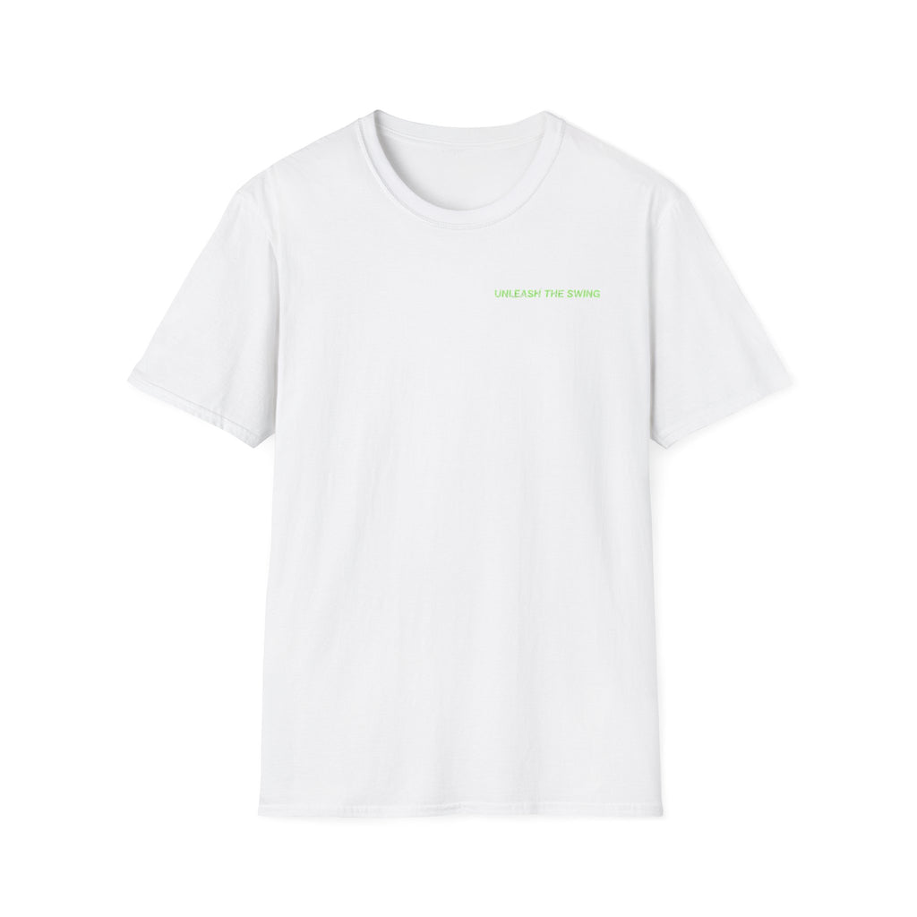 Unleash The Swing — Men's Golf Demons Graphic Tee | Neon Green Demon Design