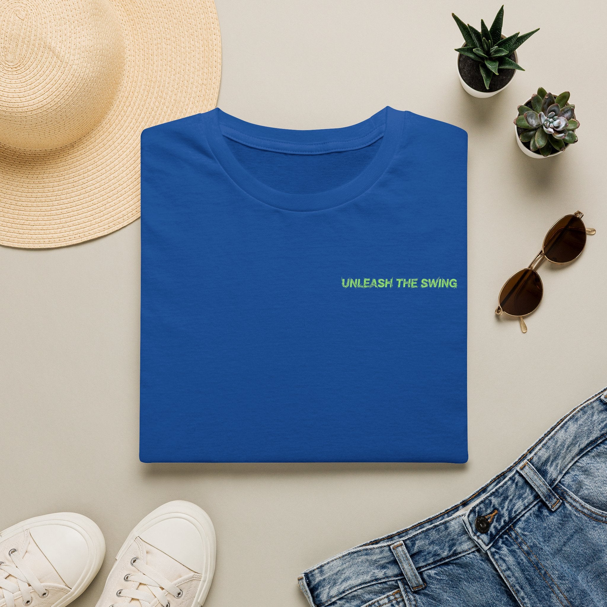 Unleash The Swing — Men's Golf Demons Graphic Tee | Neon Green Demon Design