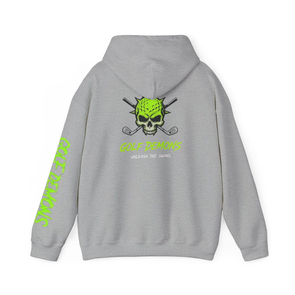 Golf Demons Neon Green Skull Golf Pullover Hoodie