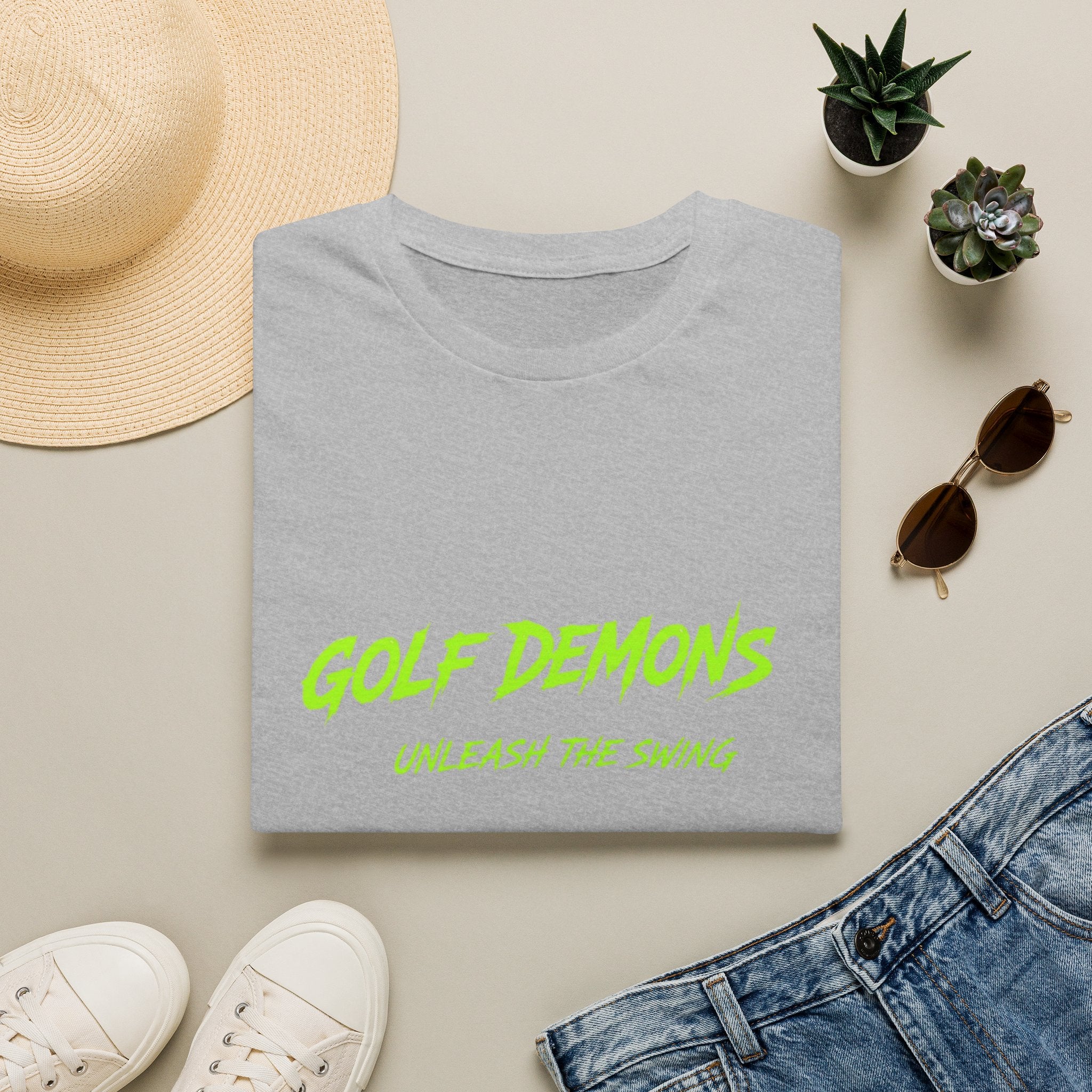 Golf Demons T-Shirt — "Unleash the Swing" Neon Golf Tee
