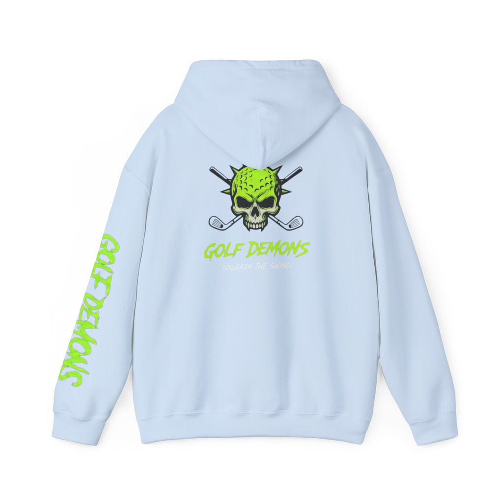 Golf Demons Neon Green Skull Golf Pullover Hoodie