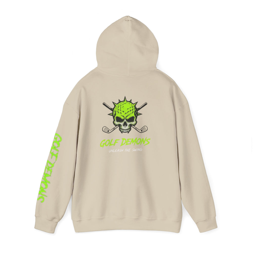 Golf Demons Neon Green Skull Golf Pullover Hoodie