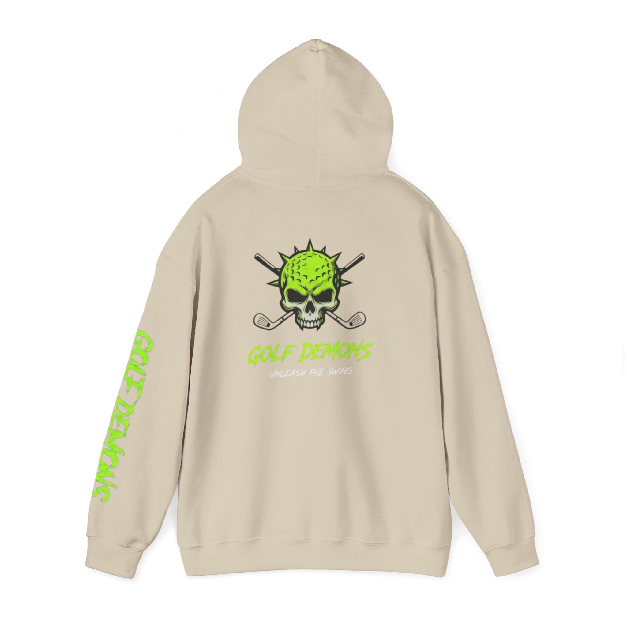 Golf Demons Neon Green Skull Golf Pullover Hoodie