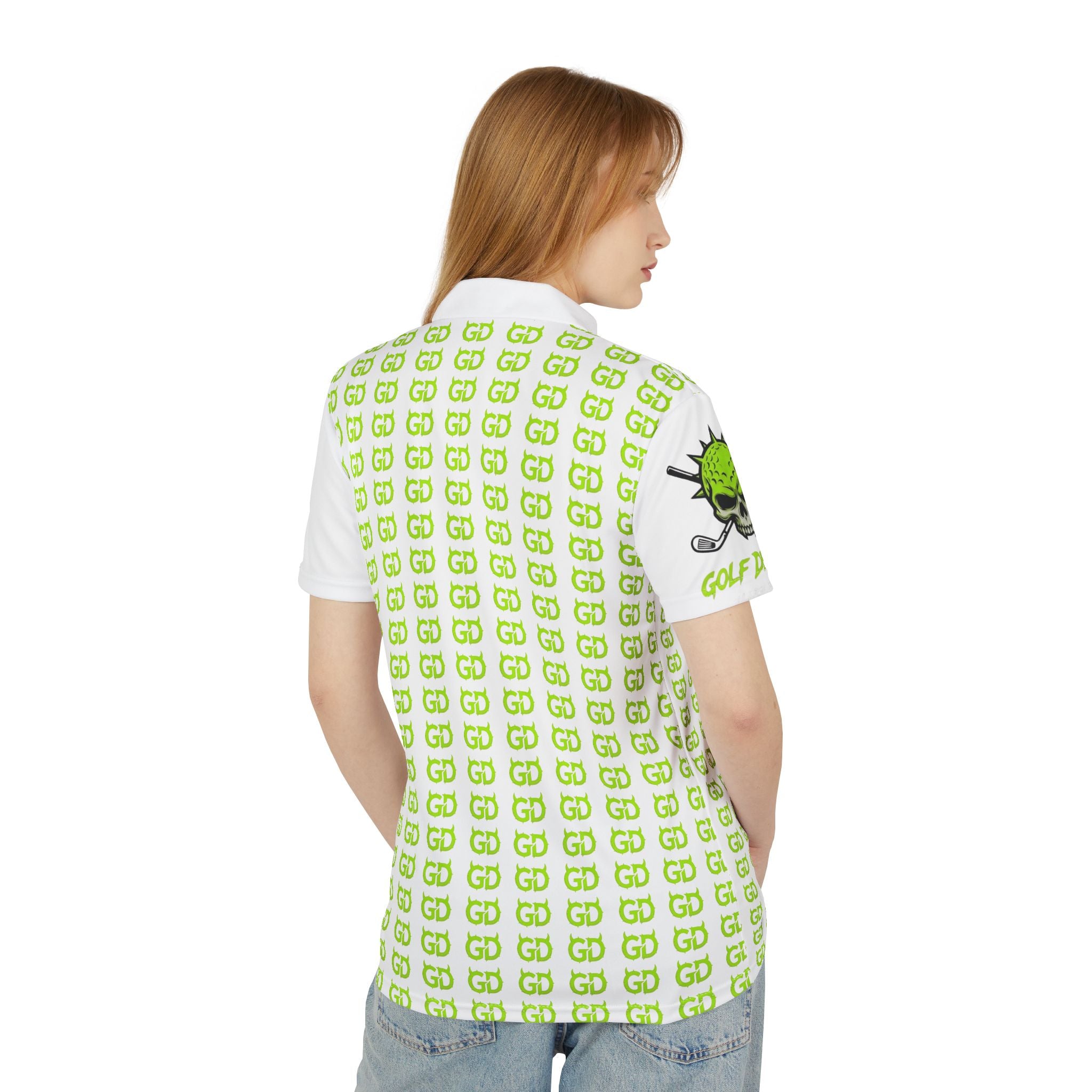 Green GG Pattern Polo Shirt