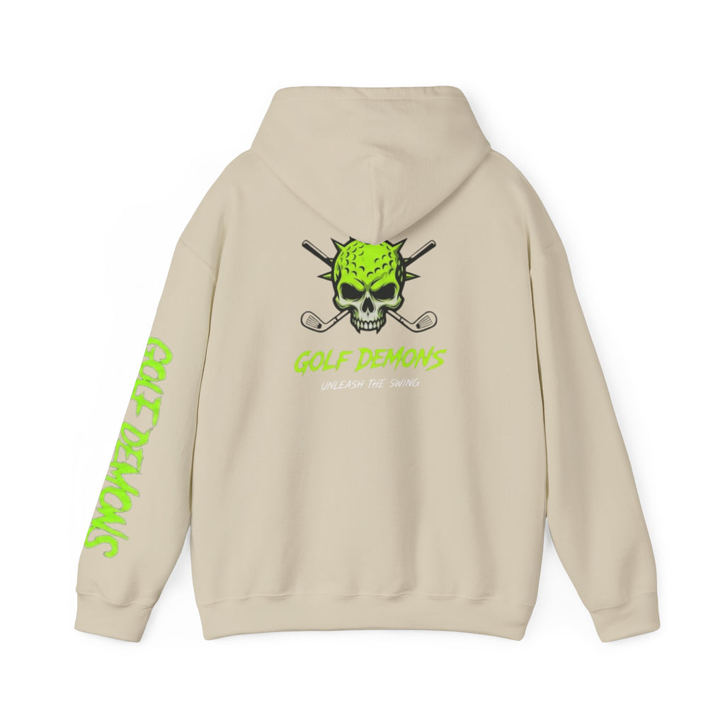 Golf Demons Neon Green Skull Golf Pullover Hoodie