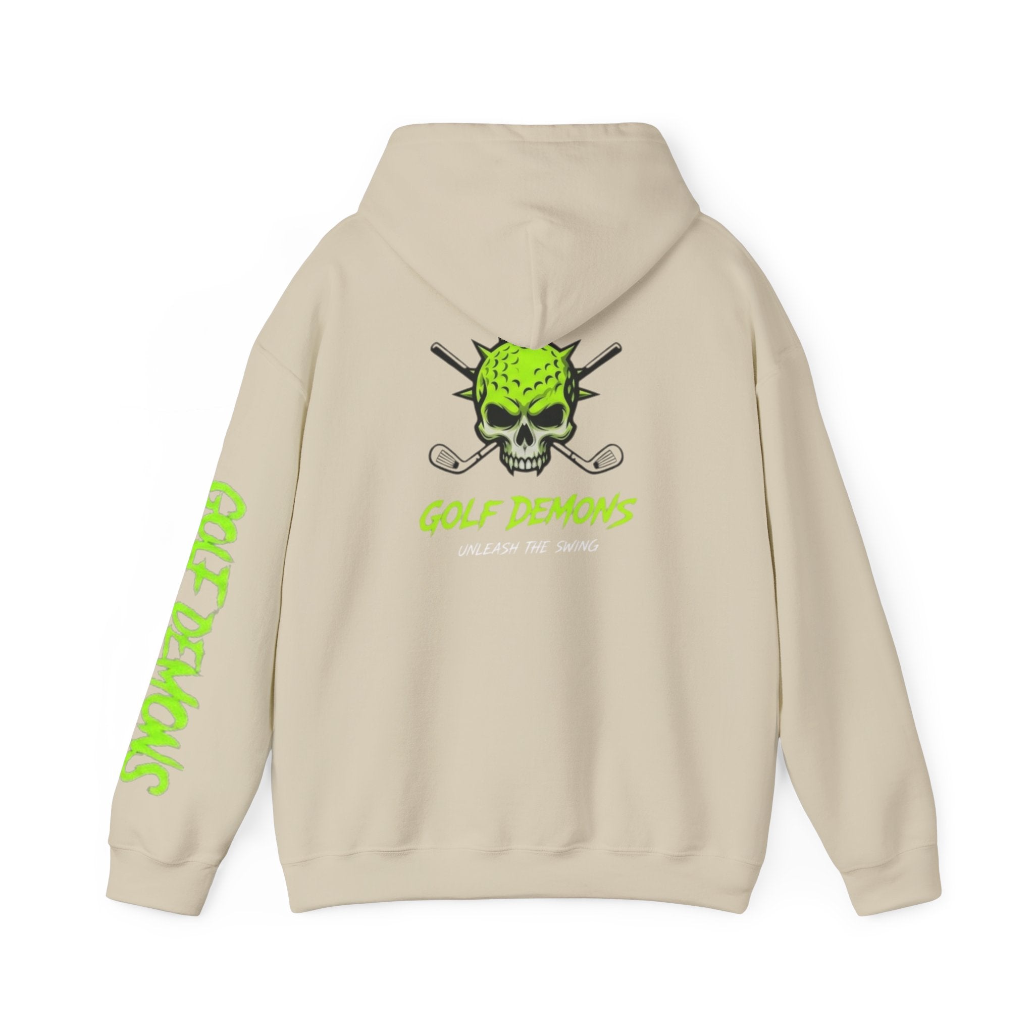 Golf Demons Neon Green Skull Golf Pullover Hoodie
