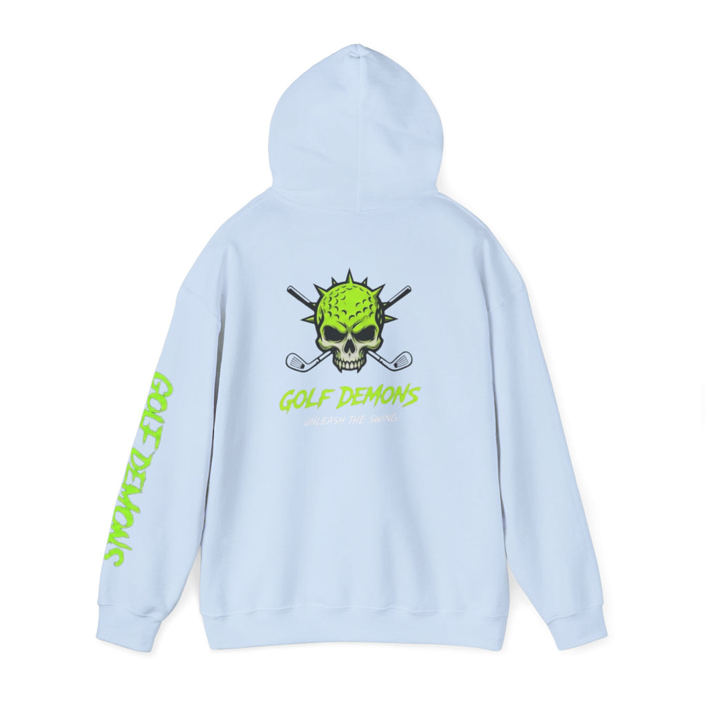 Golf Demons Neon Green Skull Golf Pullover Hoodie