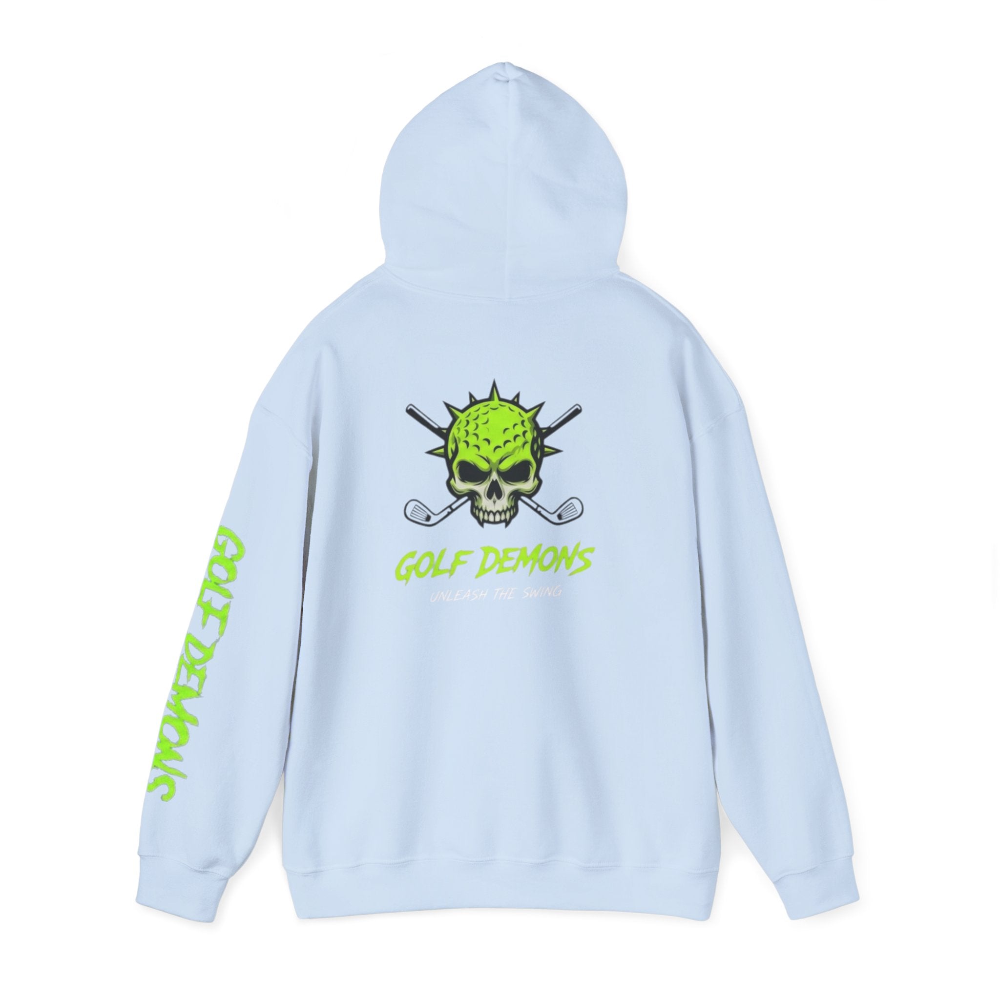Golf Demons Neon Green Skull Golf Pullover Hoodie