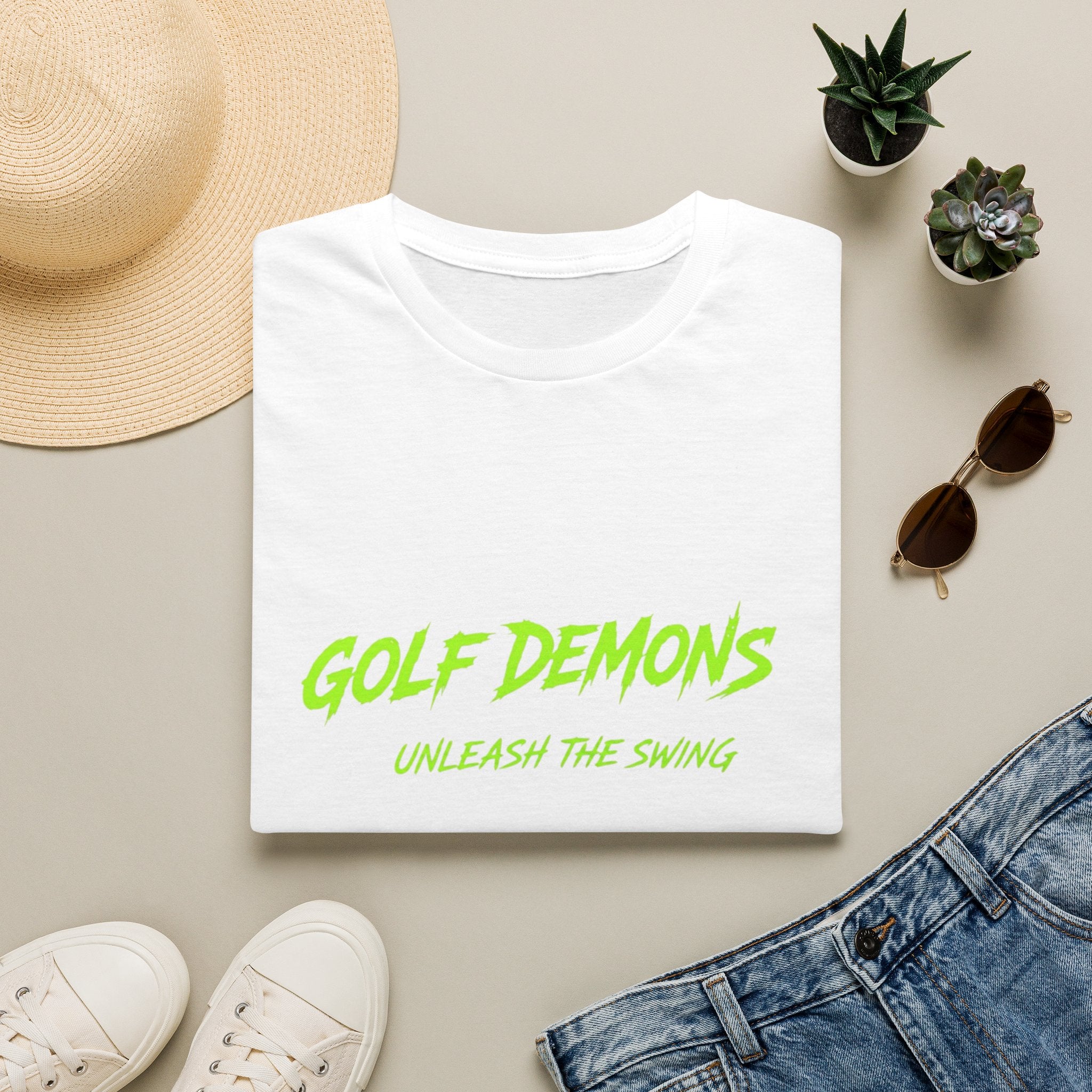 Golf Demons T-Shirt — "Unleash the Swing" Neon Golf Tee