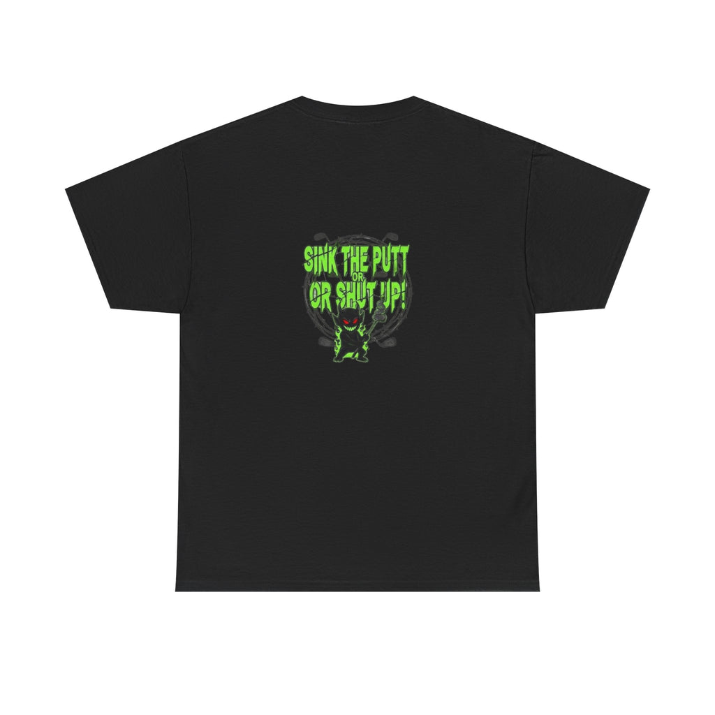 Golf Demons Graphic Tee — "Shut Up" Green Flame Design