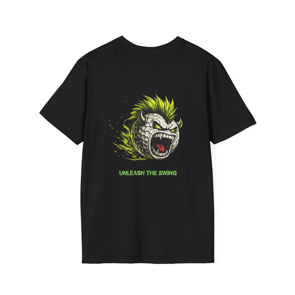 Unleash The Swing — Men's Golf Demons Graphic Tee | Neon Green Demon Design