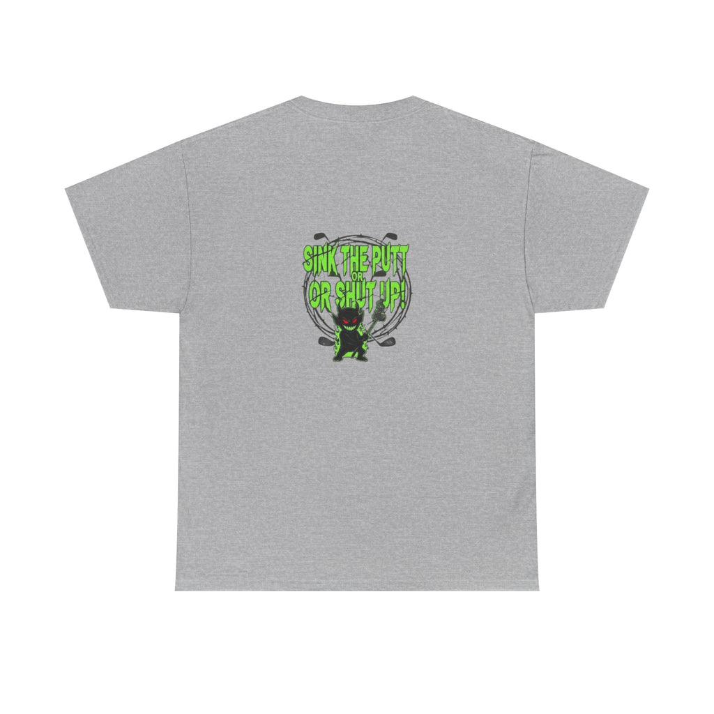 Golf Demons Graphic Tee — "Shut Up" Green Flame Design