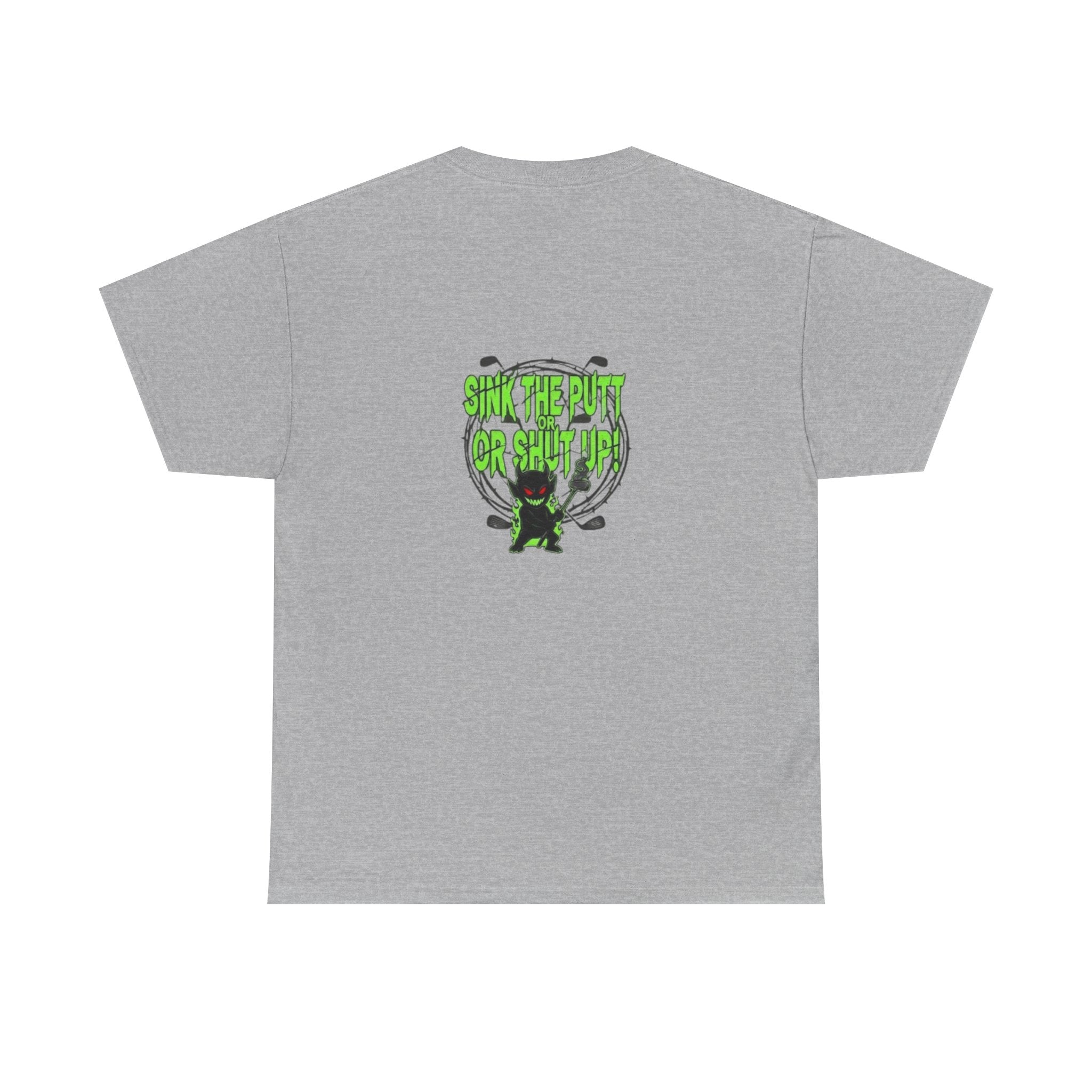 Golf Demons Graphic Tee — "Shut Up" Green Flame Design