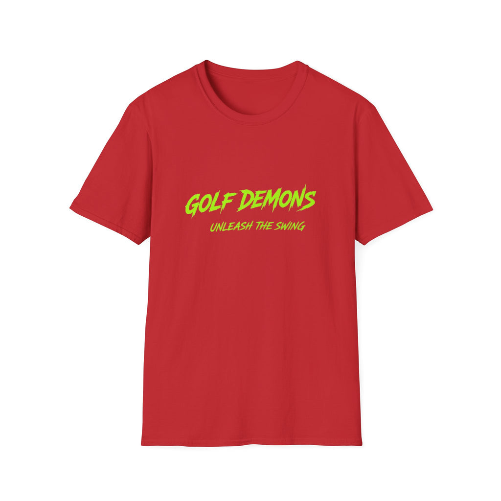 Golf Demons T-Shirt — "Unleash the Swing" Neon Golf Tee