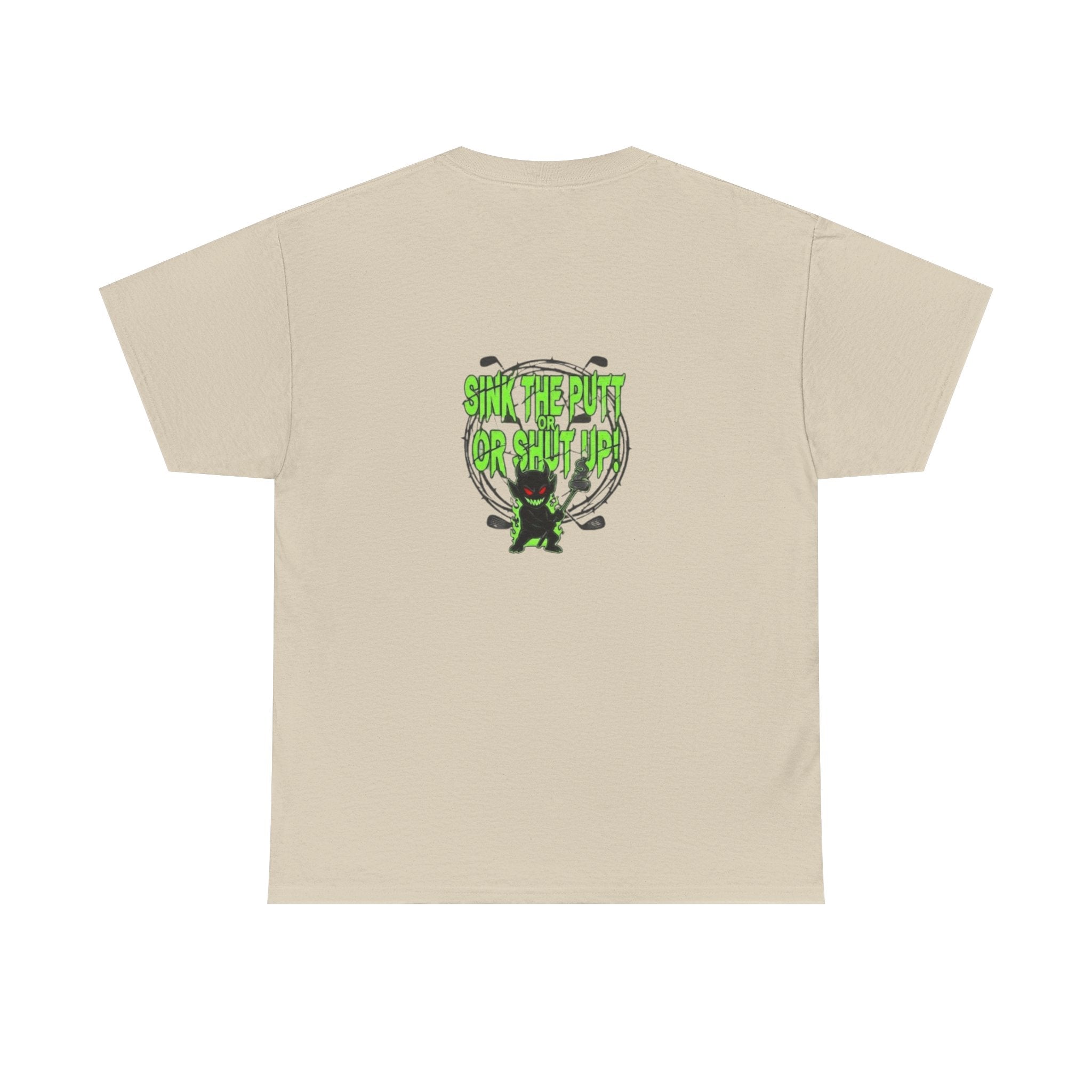 Golf Demons Graphic Tee — "Shut Up" Green Flame Design
