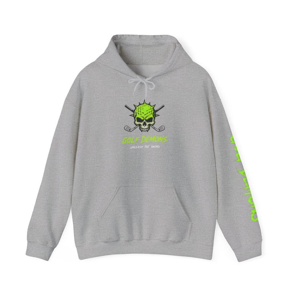 Golf Demons Neon Green Skull Golf Pullover Hoodie