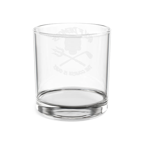 Engraved Whiskey Glass 10.5oz — Golf Demons Skull & Crossed Clubs Design