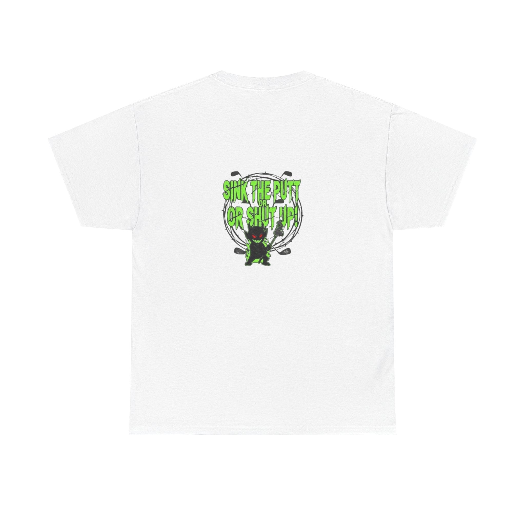 Golf Demons Graphic Tee — "Shut Up" Green Flame Design