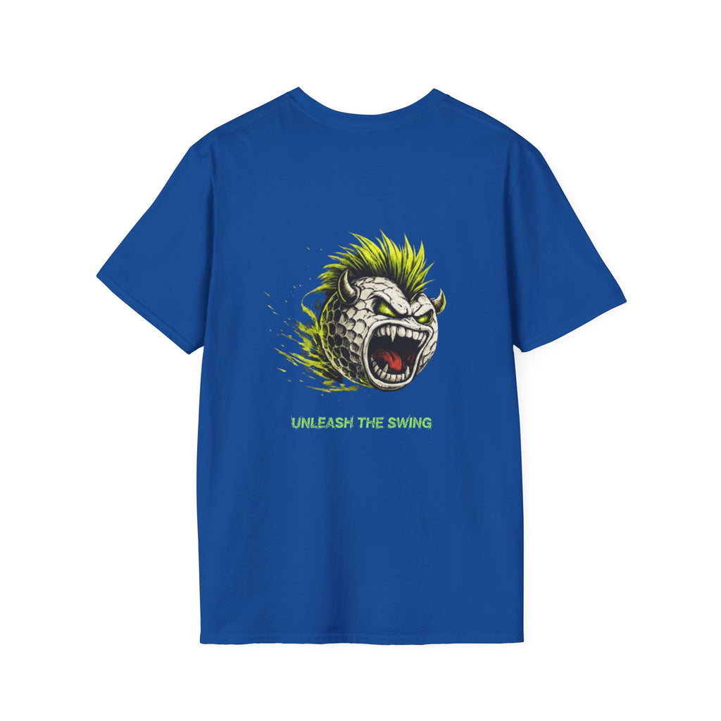 Unleash The Swing — Men's Golf Demons Graphic Tee | Neon Green Demon Design
