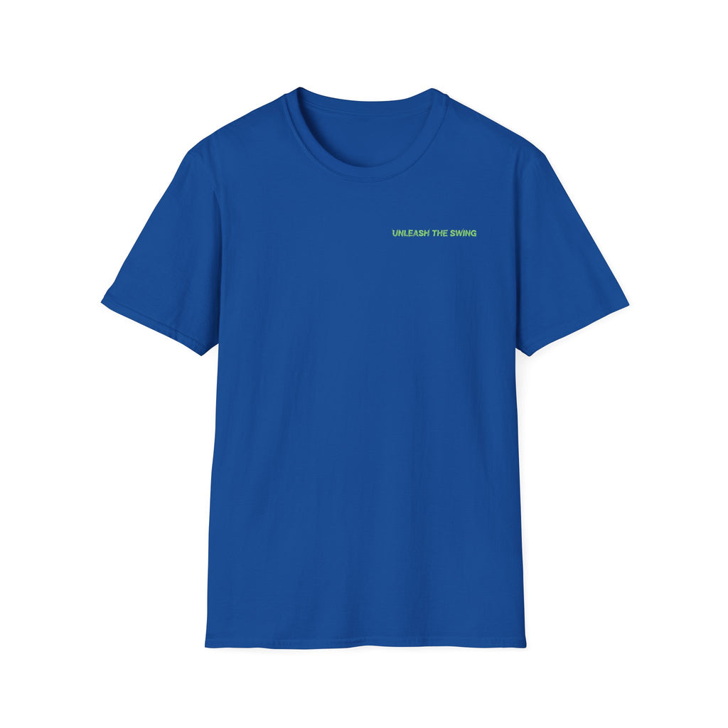 Unleash The Swing — Men's Golf Demons Graphic Tee | Neon Green Demon Design