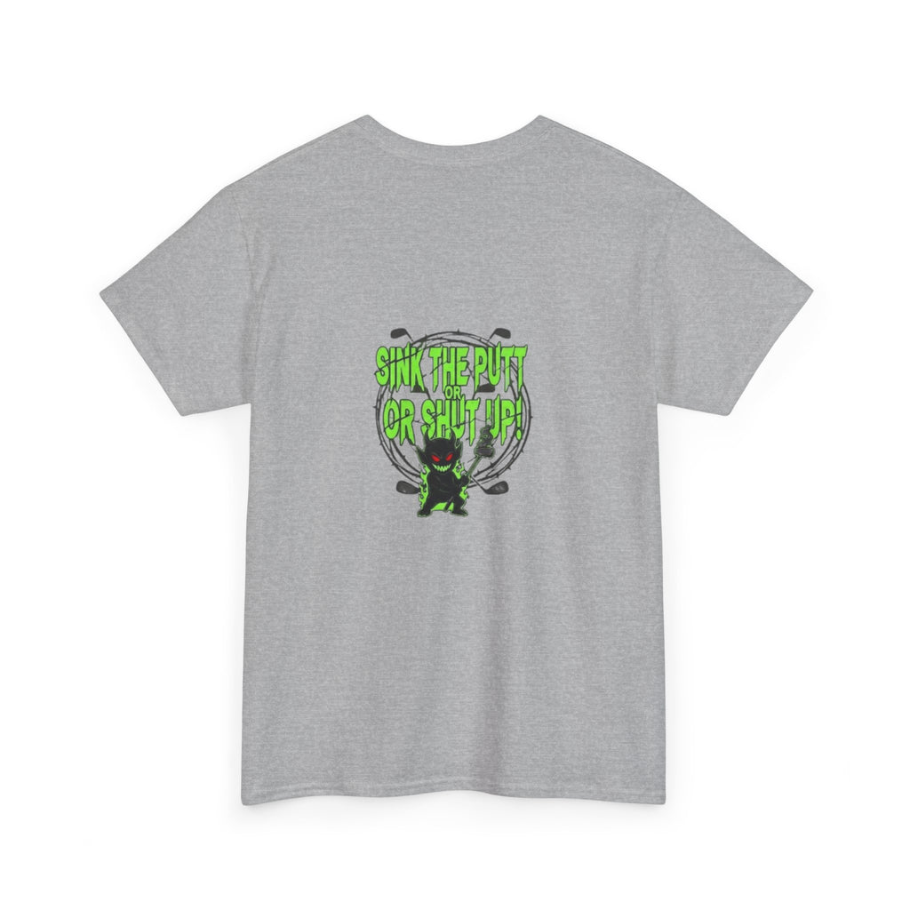 Golf Demons Graphic Tee — "Shut Up" Green Flame Design