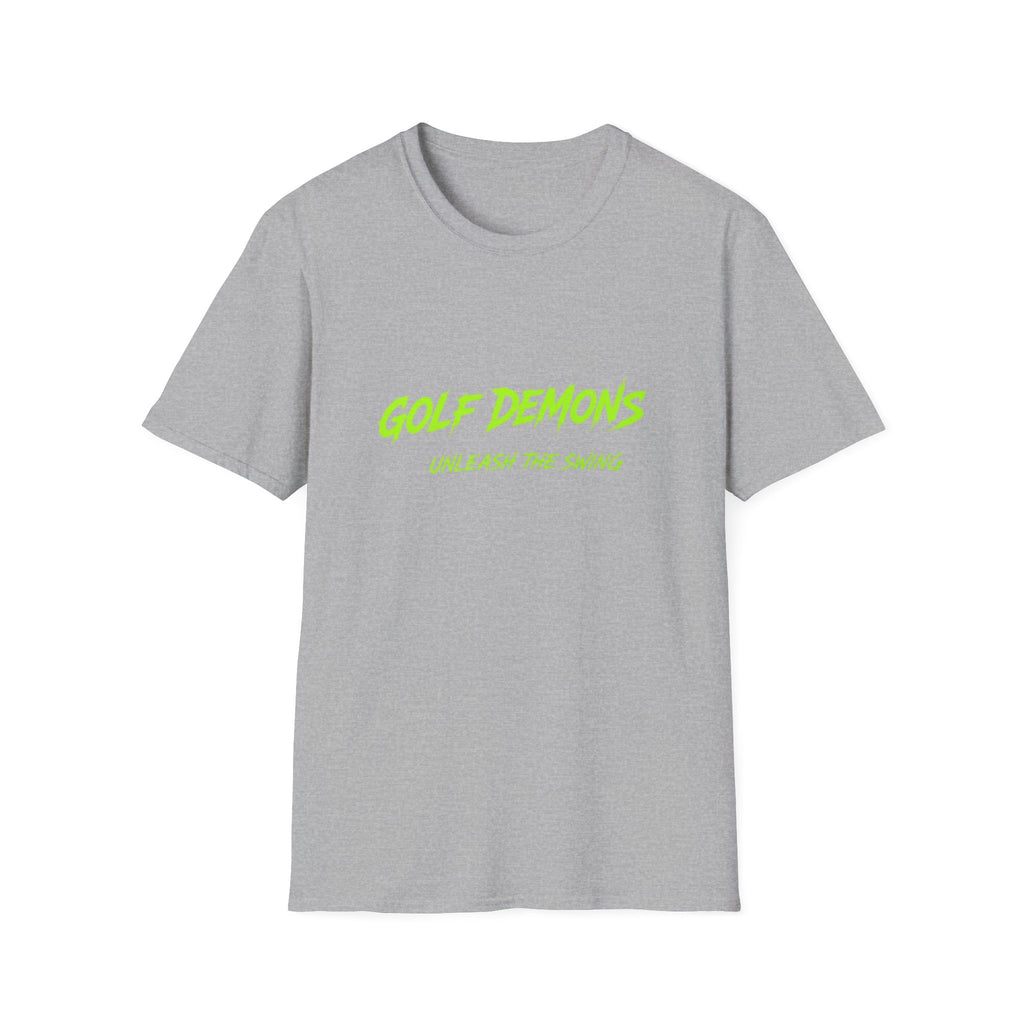 Golf Demons T-Shirt — "Unleash the Swing" Neon Golf Tee