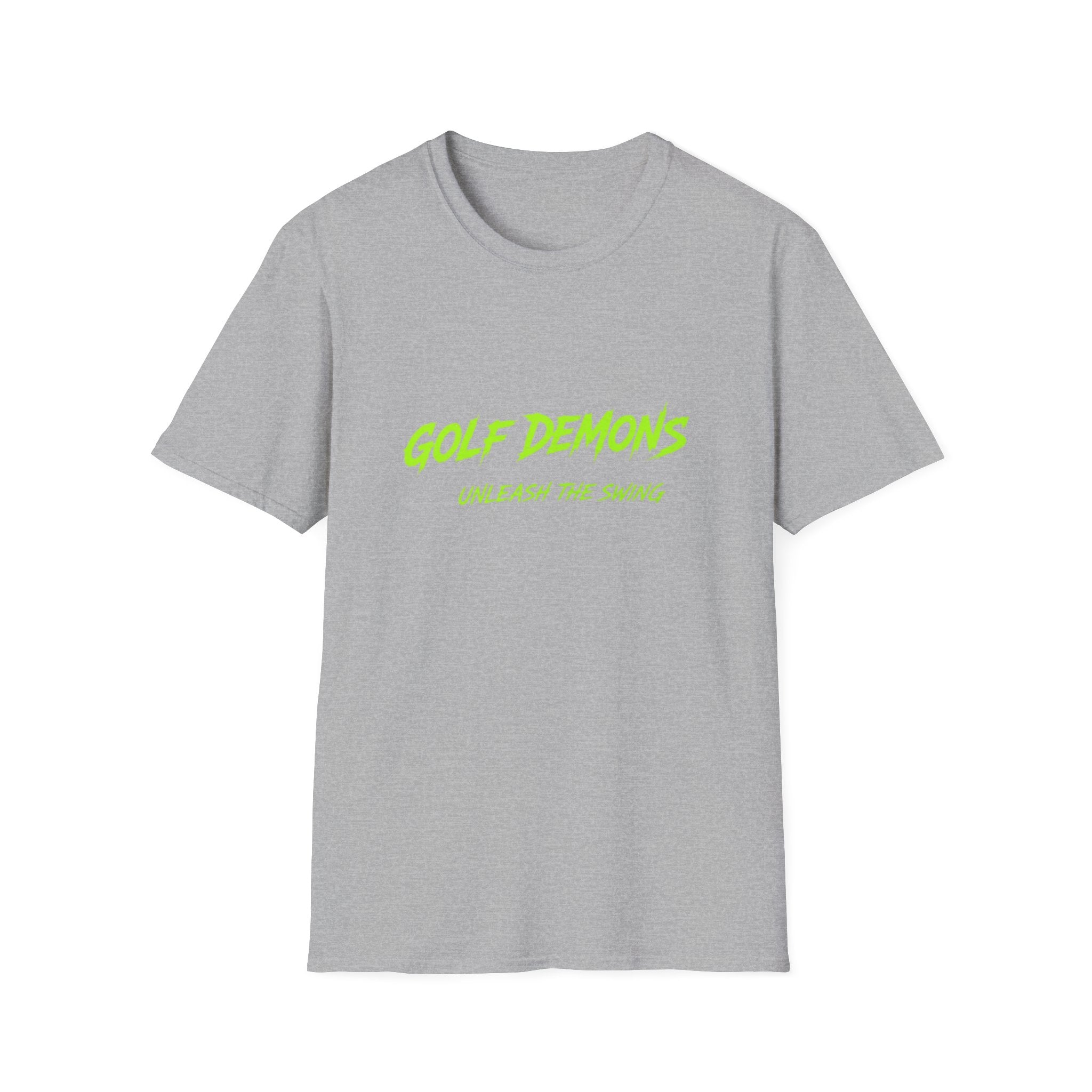 Golf Demons T-Shirt — "Unleash the Swing" Neon Golf Tee