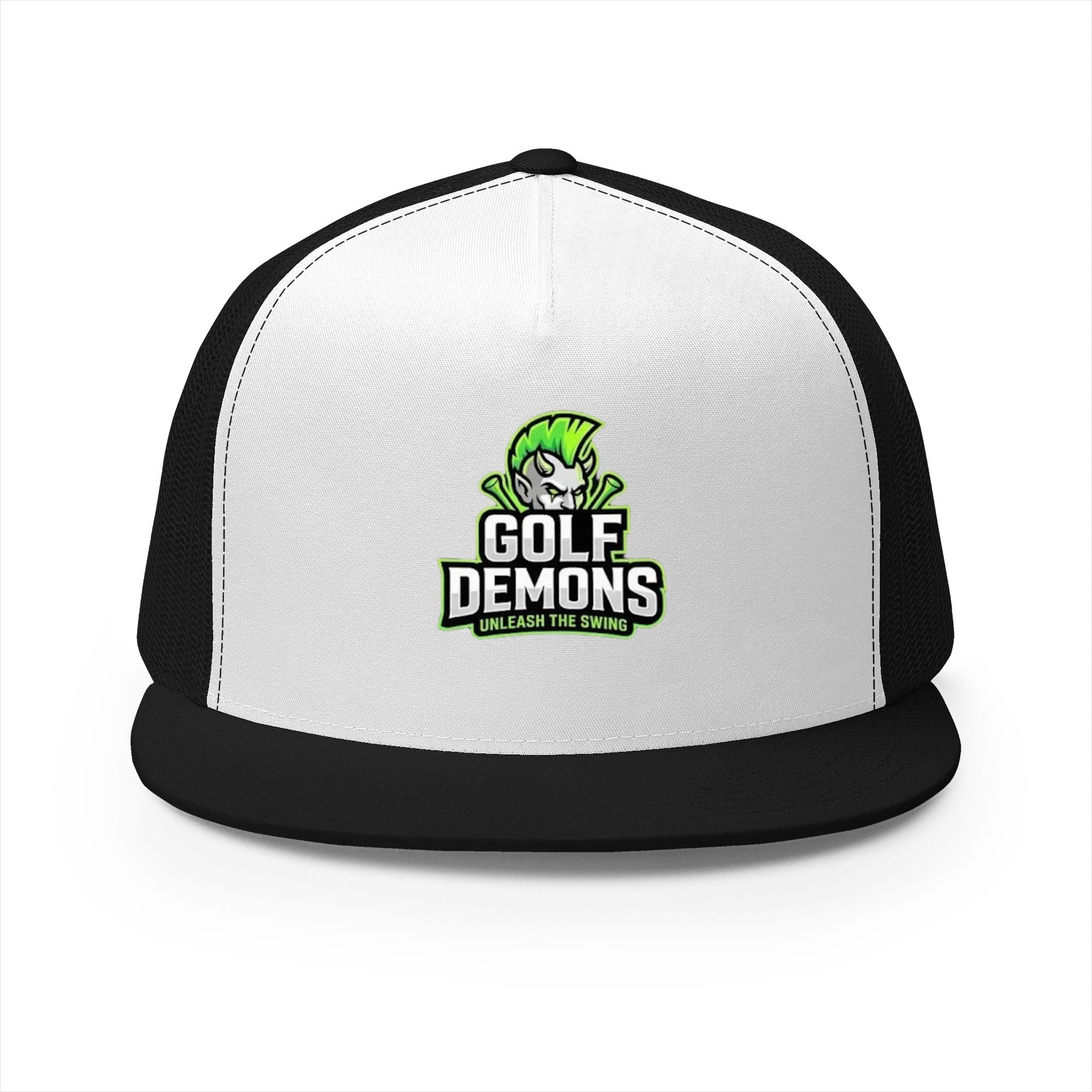 Golf Demons Trucker Cap — Vintage Mascot Golf Snapback