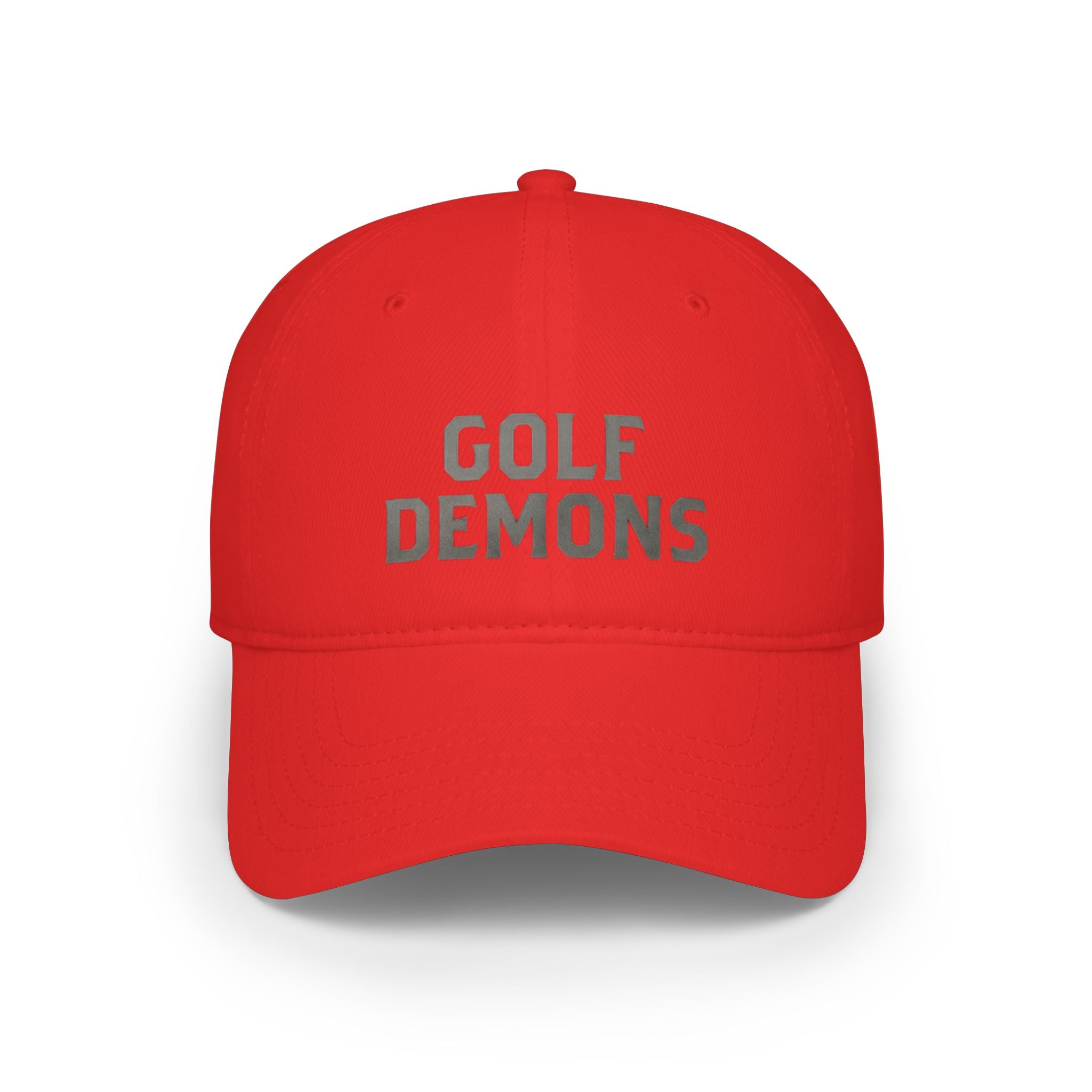 Golf Demons Baseball Cap — Low Profile Red Golf Hat