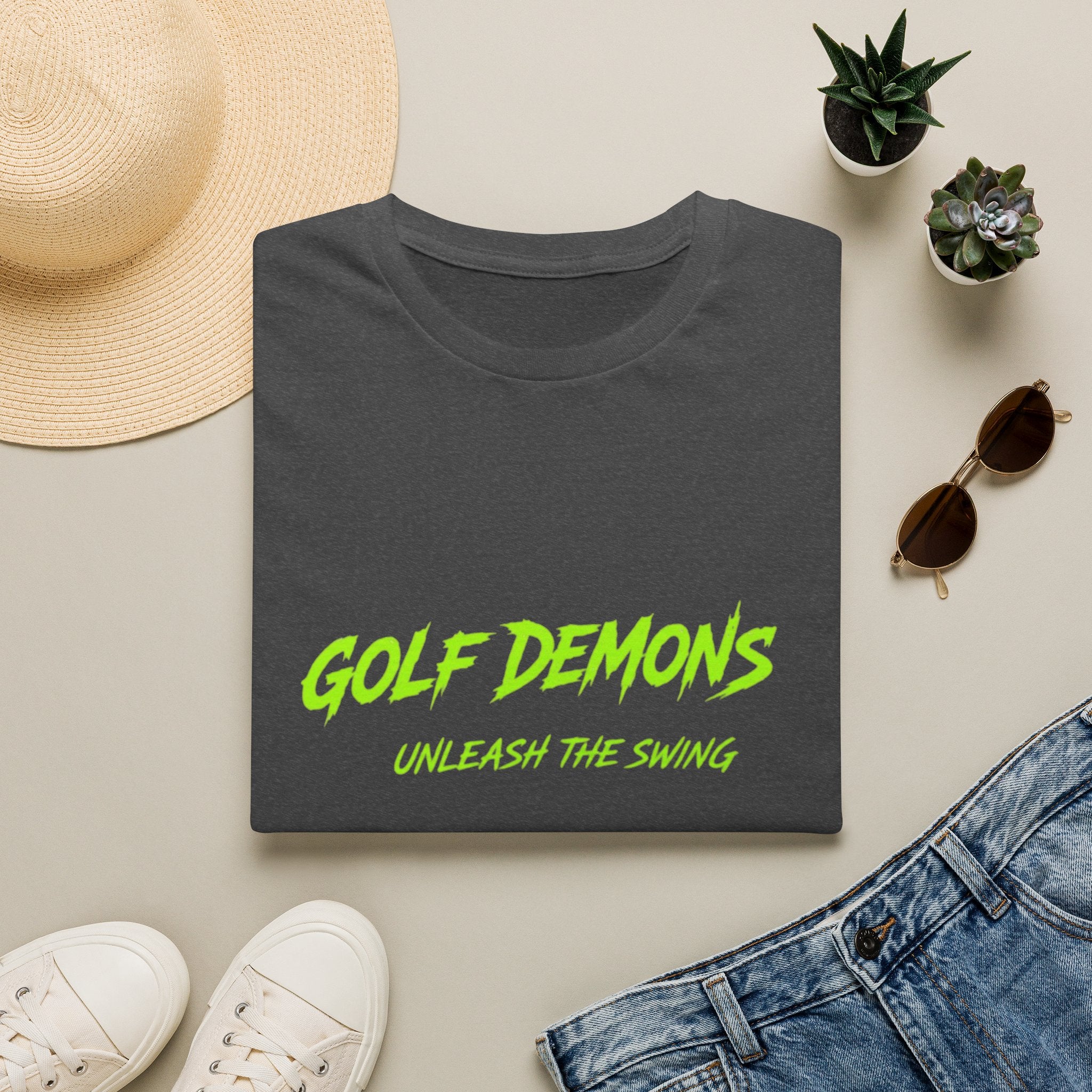 Golf Demons T-Shirt — "Unleash the Swing" Neon Golf Tee