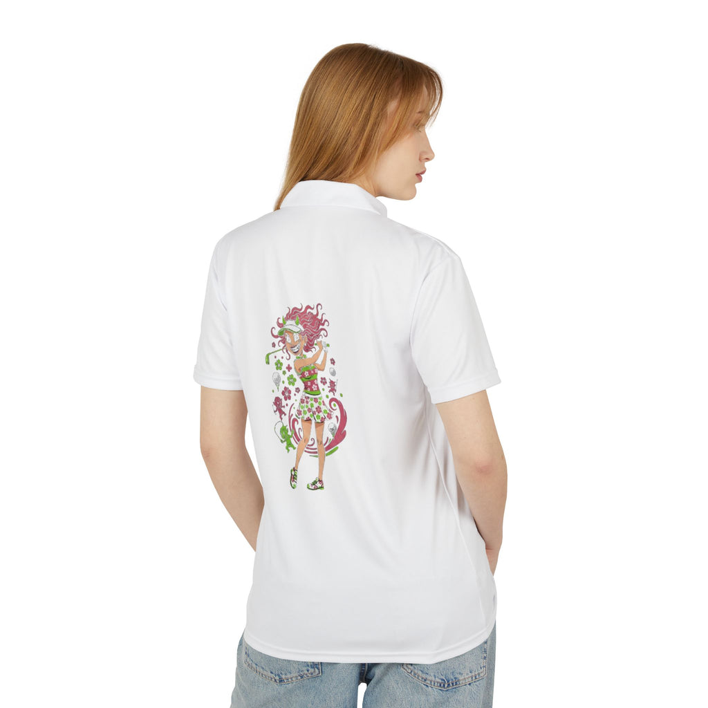Golf Demons Women's Floral Polo — Ladies' Golf Shirt with Floral Design