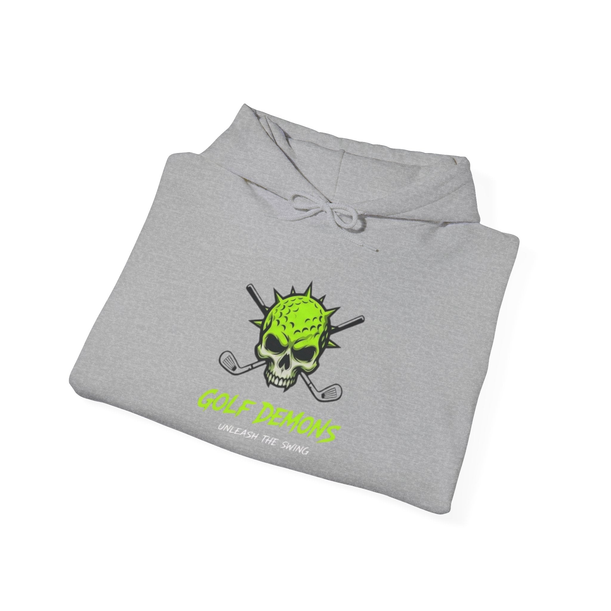 Golf Demons Neon Green Skull Golf Pullover Hoodie