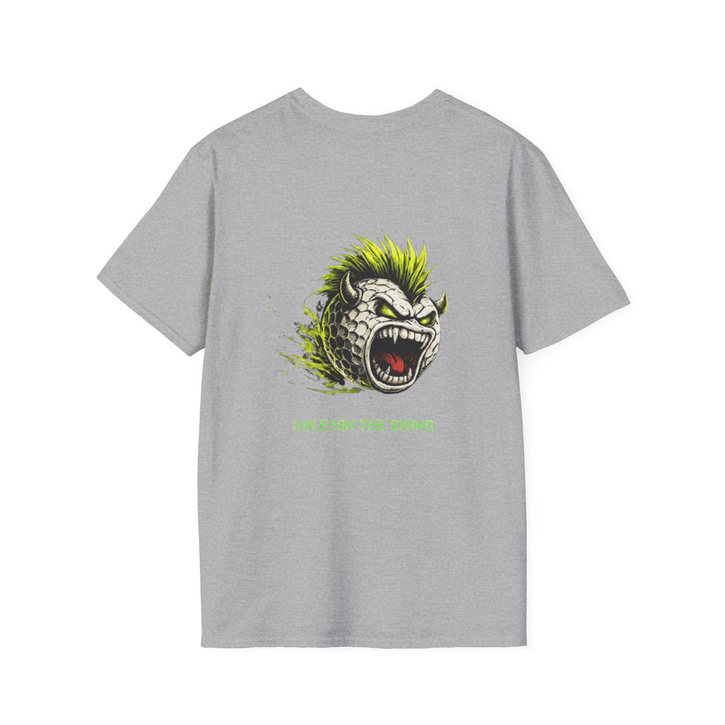 Unleash The Swing — Men's Golf Demons Graphic Tee | Neon Green Demon Design