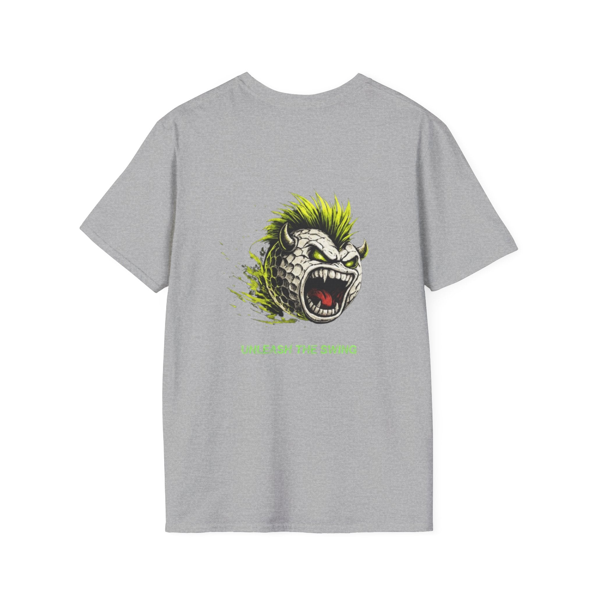 Unleash The Swing — Men's Golf Demons Graphic Tee | Neon Green Demon Design