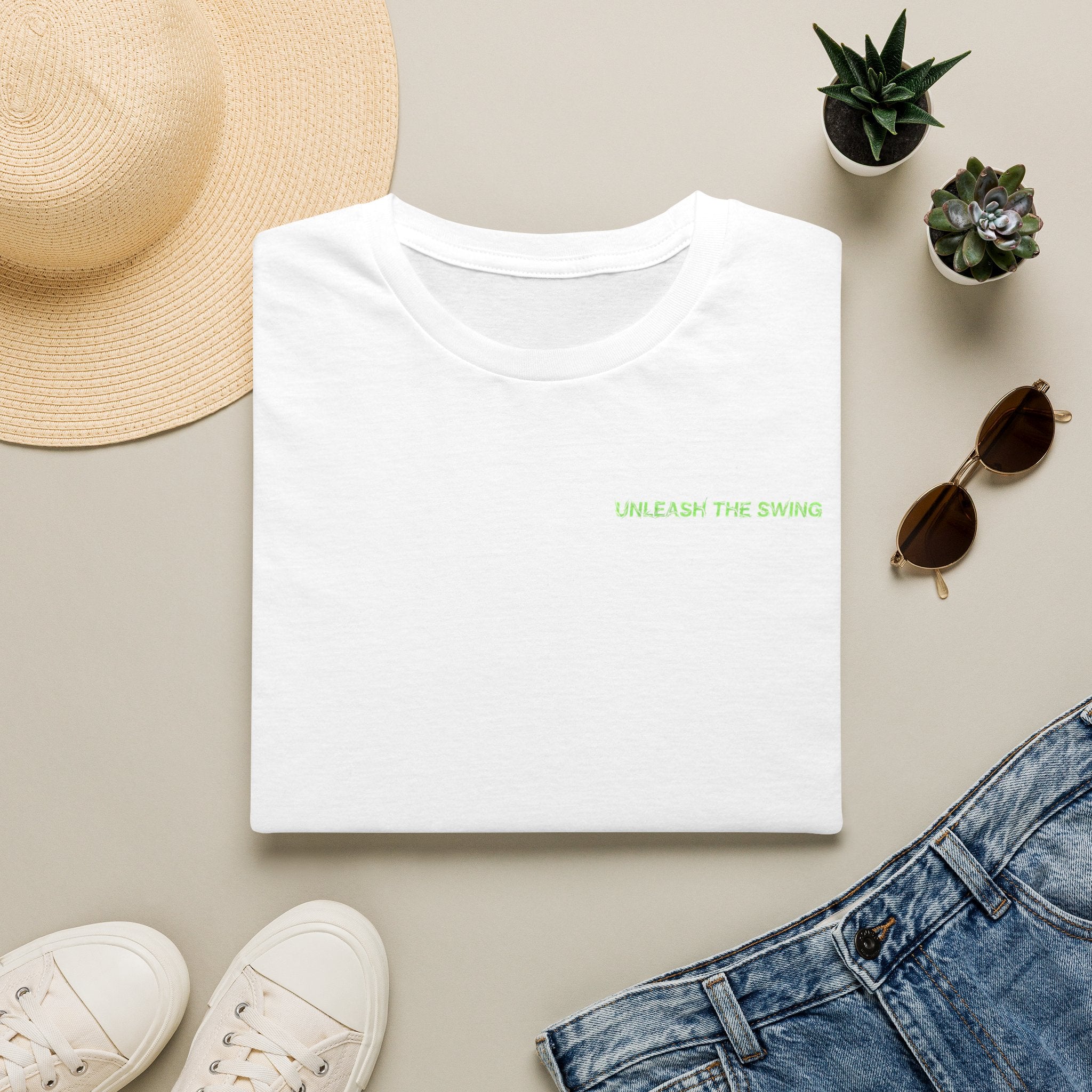 Unleash The Swing — Men's Golf Demons Graphic Tee | Neon Green Demon Design
