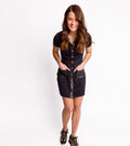 Lucky in "Leather" Dress