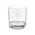 Engraved Whiskey Glass 10.5oz — Golf Demons Skull & Crossed Clubs Design