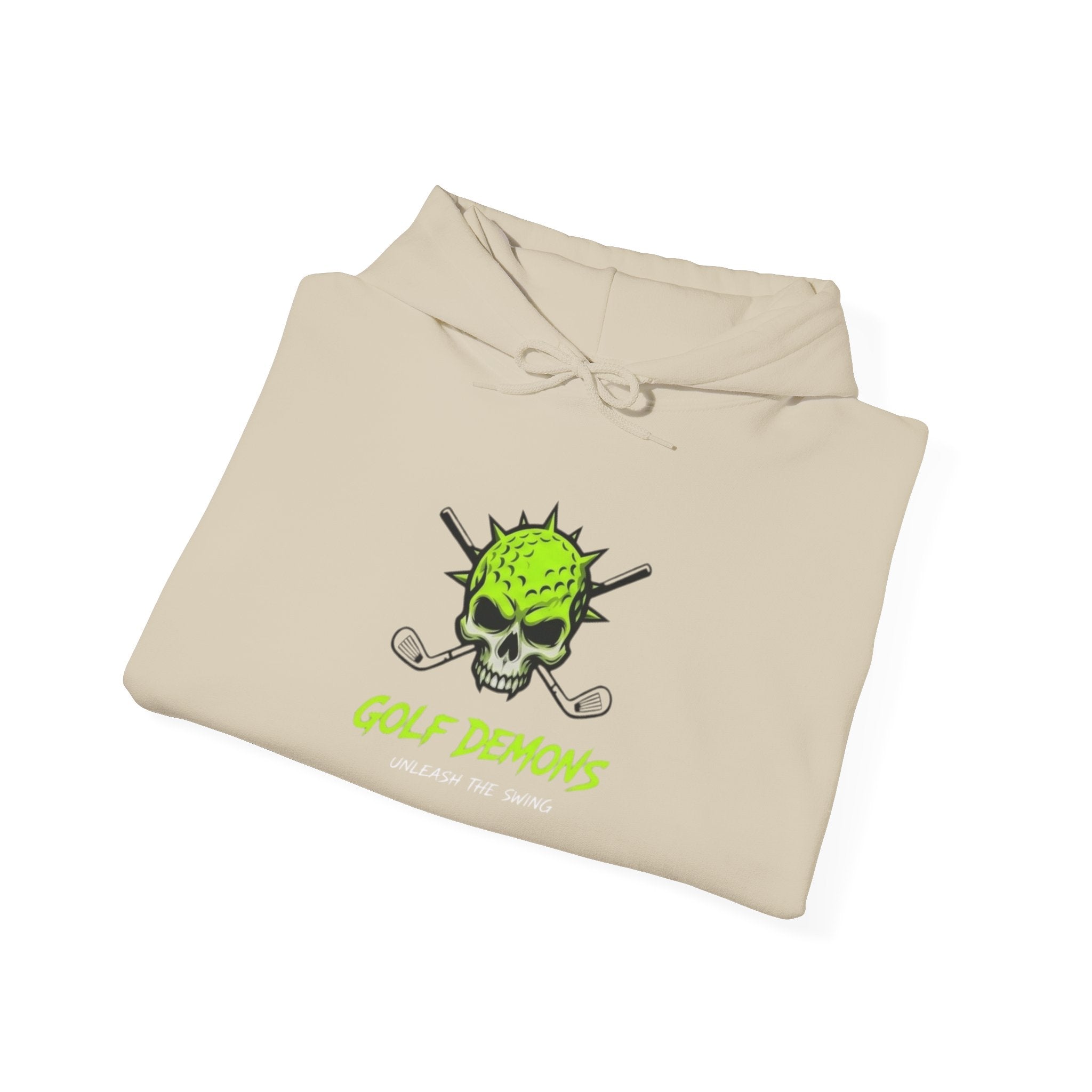 Golf Demons Neon Green Skull Golf Pullover Hoodie