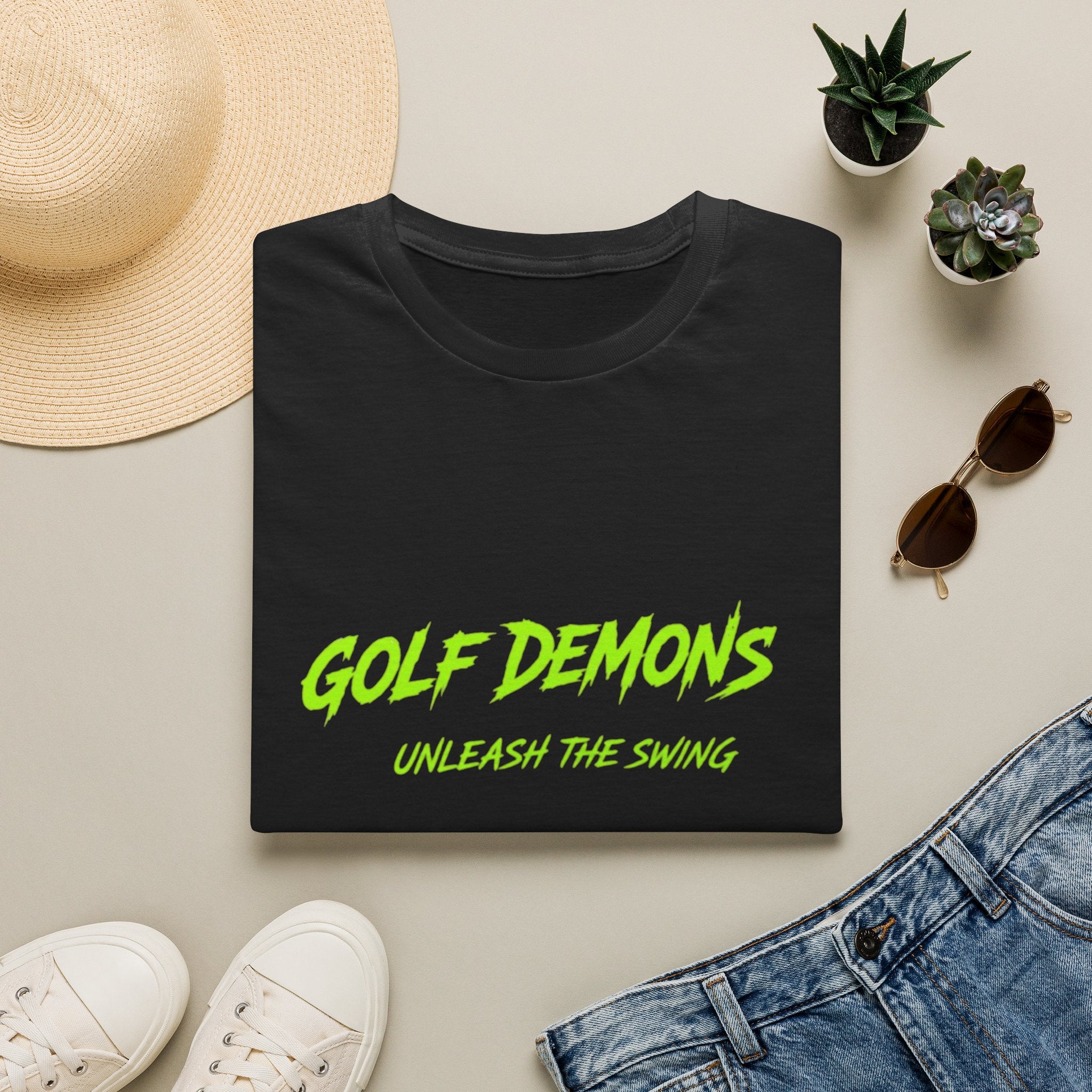 Golf Demons T-Shirt — "Unleash the Swing" Neon Golf Tee
